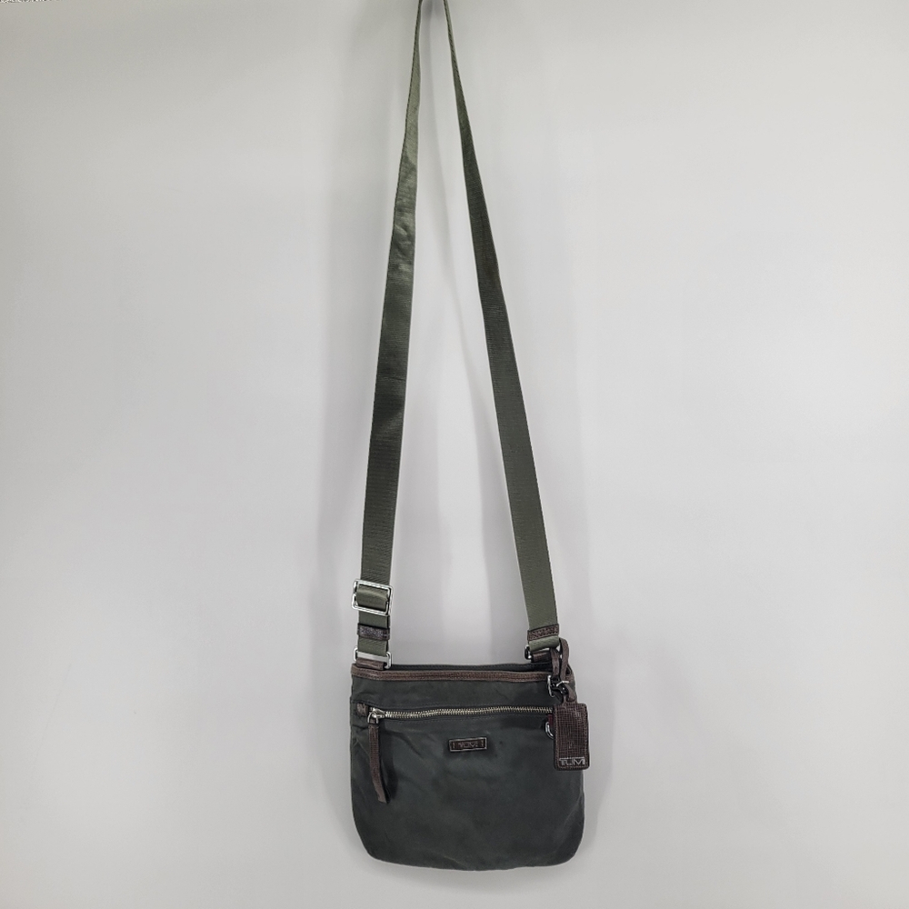 TUMI Green Crossbody Travel Bag - Picture 2 of 9